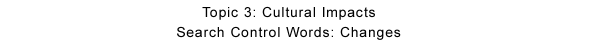cultural impact search words