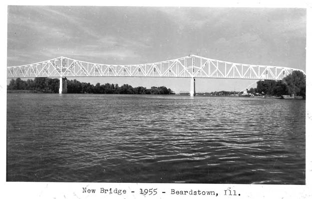 <B>New Bridge</B> at Beardstown, Illinois, 1955
