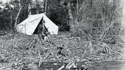 <b>Duck Hunting Camp on Shelly Lake</b>, circa 1909.