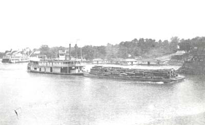 <b>Steamboats on the Illinois River</b>.