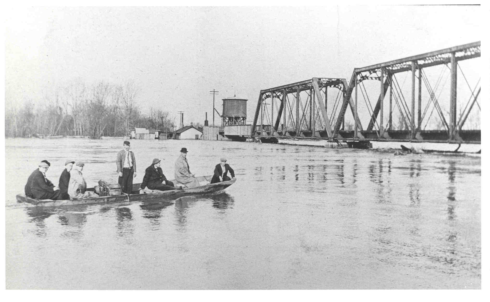 <b>Old Wabash Bridge</b>, Valley City, Illinois, circa 1903-1920.