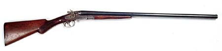 <b>Double barrel shotgun</b> made by Crescent Fire Arms Co., Norwalk Conn. USA.  No. 536.<br>Seized during the Taylorville Mine Wars.<br>Illinois State Museum Collection.