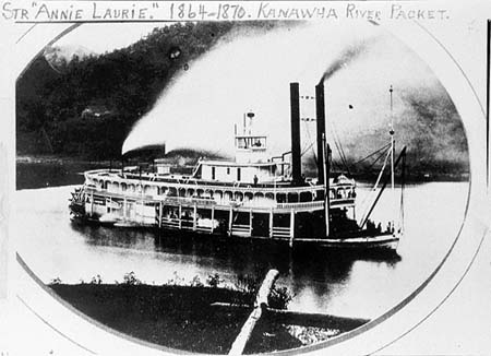 <b>Str. Annie Laurie</b>, circa 1864-1870.  Packetboat.<br>Meredosia River Museum Collection.
