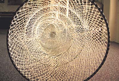 <b>Looking Down the "Throat" of a Hoop Net</b>.  <br>Jake Wolf Fish Hatchery, Topeka, Illinois.