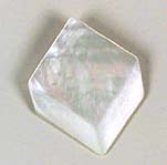 <b>Mother of Pearl Button</b> made from a fresh-water mussel shell.  <br>Jake Wolf Fish Hatchery exhibit, Topeka, Illinois.  <br>Gift of Ruby Montgerard.