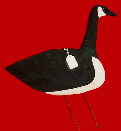 <b>Silhouette Goose Decoy</b><br>Made by Herman Glick, Havana, Illinois.