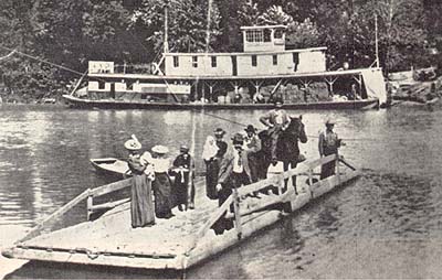 <b>Barrah's Ferry</b> at Green River, north of Peoria, in 1898.