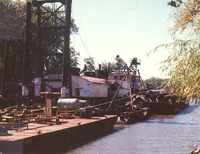 <b>The Dredging Boat, the Columbus, at the Havana Coal Docks</b>.