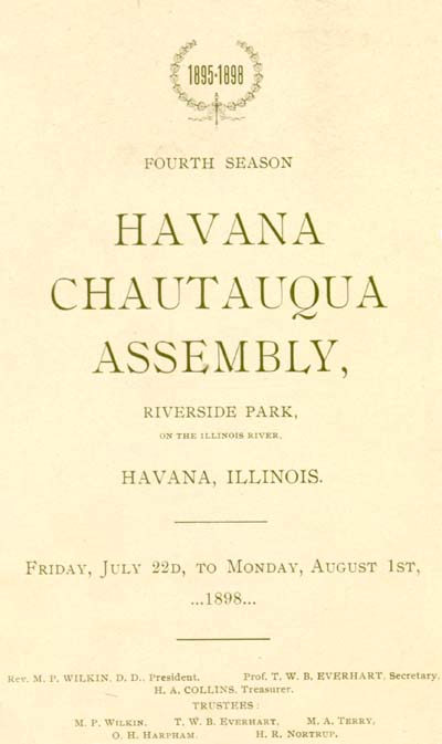 <b>Havana Chautauqua Assembly</b> program front cover.