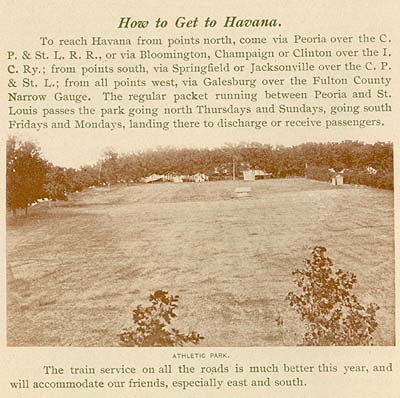 <b>How to Get to Havana</b> by water or by land, from the 1898 Havana Chautauqua Assembly program.