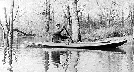 <b>Rowing Steel Duck Boat</b> ca. 1903-1920.