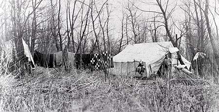 <b>Camp on Anderson Spring Branch</b> duck-hunting camp,circa 1903-1920.<
