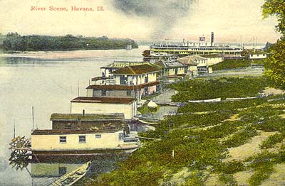 <b>River Boats at Havana</b>.  Postcard.
