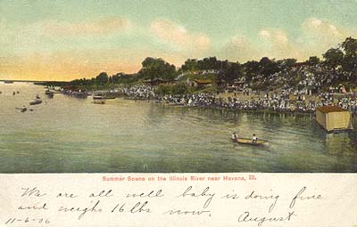 <b>Riverside at Havana</b>, 1906.  Postcard.