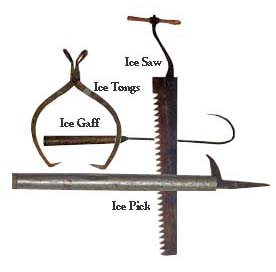 Collage of ice tools