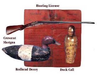 Collage of hunting tools