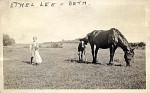 Ethel and Beth Buchholz in Field, Buccholz Family Farm, Melvin, Illinois