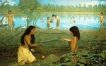 Late Archaic Native Americans Gathering Food Plants 