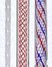 Three Glass RodsFrance(left) Saint Louis (attributed), circa 1964Diameter: 1 cm square (3/8 inch square) Full length: 35 cm (13 3/4 inches)(702494)Four-sided glass rod enclosing opaque white filigree twists; beveled ends(center) Baccarat (attributed), circa 1964Diameter: 2 cm (3/4 inch) Full length: 23.7 cm (9 5/16 inches)(702491)Octagonal glass rod with a white filigree twist enclosing four pink twisted rods(right) Saint Louis (attributed), circa 1964Diameter: 2.3 cm (7/8 inch) Full length: 27.5 cm (10 13/16 inches)(702493)Octagonal glass rod enclosing blue, white, pink, red, and light blue twisted rods; ovel cuts in glass encircling rod near center; narrow faceting on ends; rod tapers toward one end