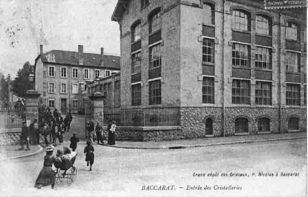 <B>Entrance to the Baccarat Glass Factory</B><BR>Nineteenth-century postcard