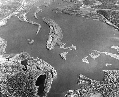 aerial photograph of Illinois River section