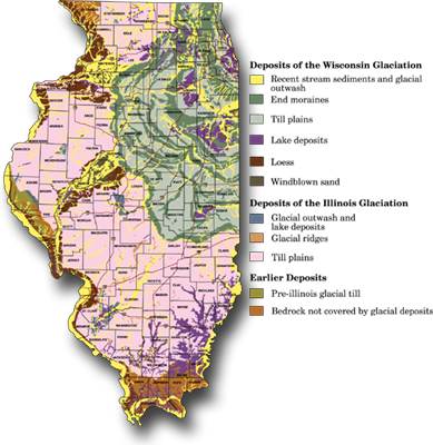 landform map of Illinois