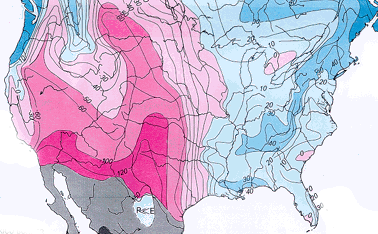 Winter's map for non-drought years