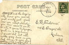 Postcard to Enos (reverse)