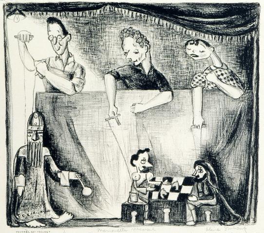 <Marionette Rehearsal</i><br>Aline Vollmer Fruhauf (1909 - 1978)
