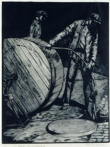 <i>Laying the Cable</i><br>Charles Gardner (1901 - )