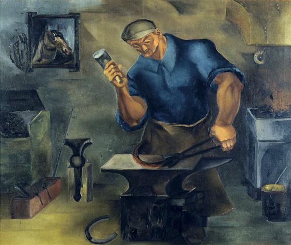 <i>The Blacksmith</i><br>Leon Garland (1896 - 1941)