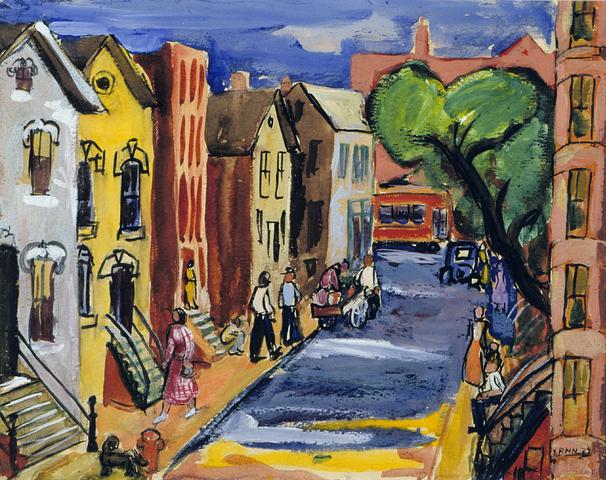 <i>Street Scene</i><br>Max Kahn (1903 - )