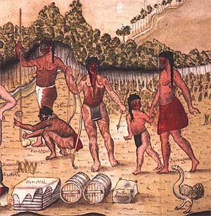 Illinois Indians visiting New Orleans, 1735