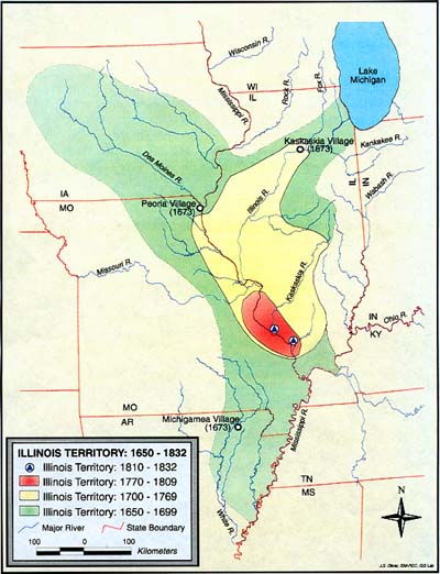 Illinois Indian territory, 1650-1832