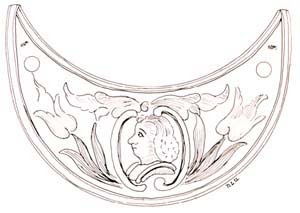 Drawing of silver gorget