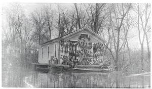 a floating hunting camp