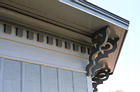 Canton-Liverpool plankroad tollhouse restoration: dentate detail