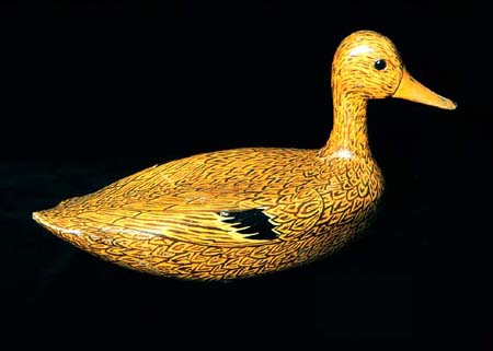 <b>Mallard Hen Decoy</b>, n.d.<br>Made by Oscar Alford, Beardstown, Illinois.