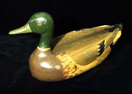 <b>Mallard Duck Decoy</b>, n.d.<br> Made by Oscar Alford, Beardstown, Illinois