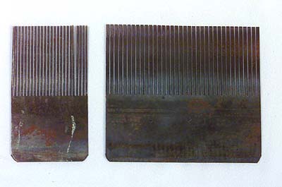 <b>Combs Used in Decoy Making</b> to "grain paint