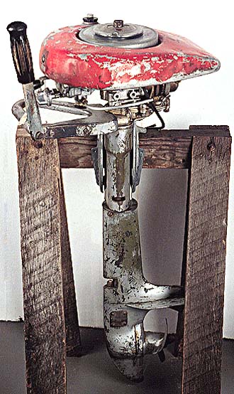 <b>Ward Sea King Outboard Motor</b>.  <br>Aluminum<br>Meredosia River Museum Collection, Meredosia, Illinois.<br>  Donated by Dale Pool, 1990.