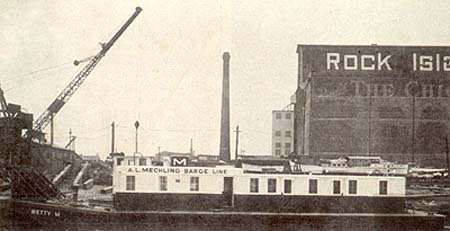 <b>The Betty M</b>, one of the pioneer vessels of the Meching barge line.