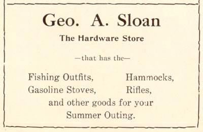 <b>Advertisement from the 1908 Official Program for the Epworth League Chautauqua</b>.  Entire program with enlargements.