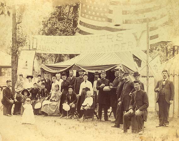 <b>Headquarters of the Damascus Commandery</b> at Riverside Park in Havana, Illinois, circa early 1900s.