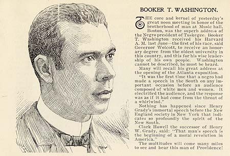 <b>Booker T. Washington Speaks at Chautauqua</b>, from the 1897 Havana Chautauqua Assembly program.