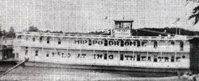 <b>Hippodrome Floating Theatre</b> at Meredosia, Illinois.