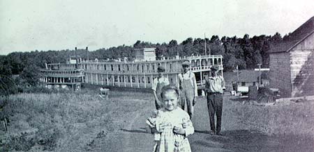 <b>Riverboat at Bath, Illinois</b>, circa, early 1900s.