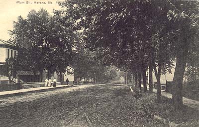 <b>Plum Street, Havana, Illinois.</b>.  Postcard.