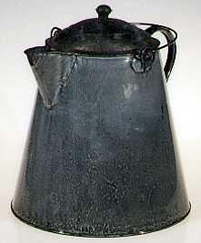 Graniteware coffee pot, ca. 1890