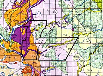 Surface geology map